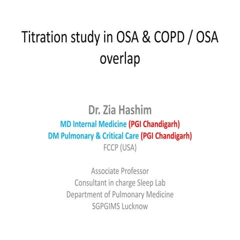Titration study in sleep lab