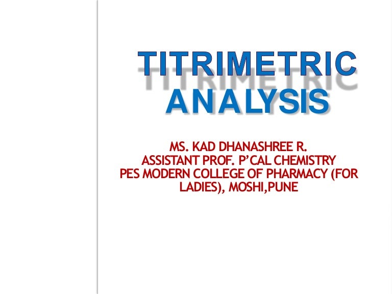 Titrimetric analysis