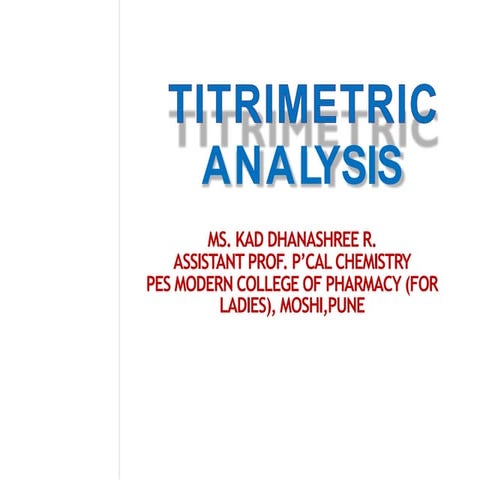Titrimetric analysis