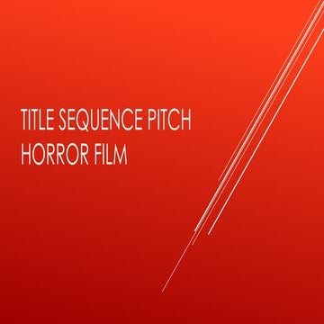 Tittle sequence pitch