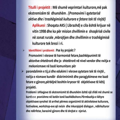 Titulli i projektit  per prezantim ne power  point