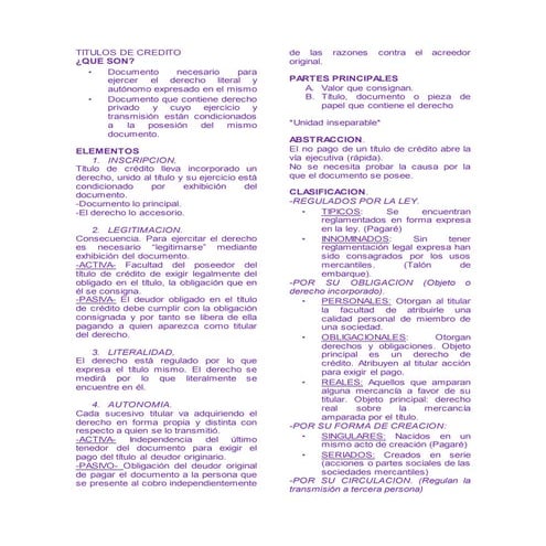 Titulos de credito