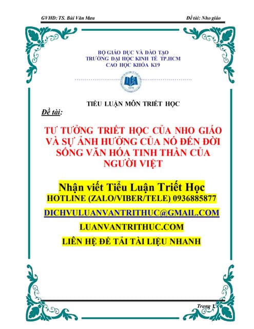 Bài thuyết trình Nho giáo | PPTX