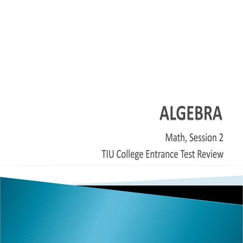 TIU CET Review Math Session 2 by Young Einstein