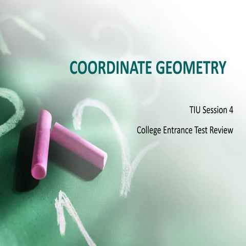 TIU CET Review Math Session 4 Coordinate Geometry