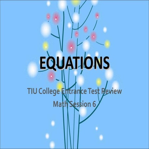 TIU CET Review Math Session 6 - part 1 of 2