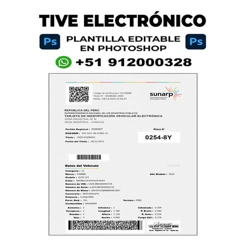 TIVE Electrónico Plantilla editable en Photoshop