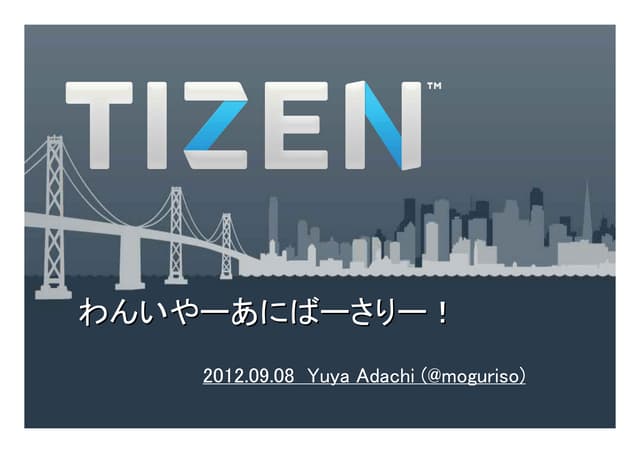 Tizen わんいやーあにばーさりー