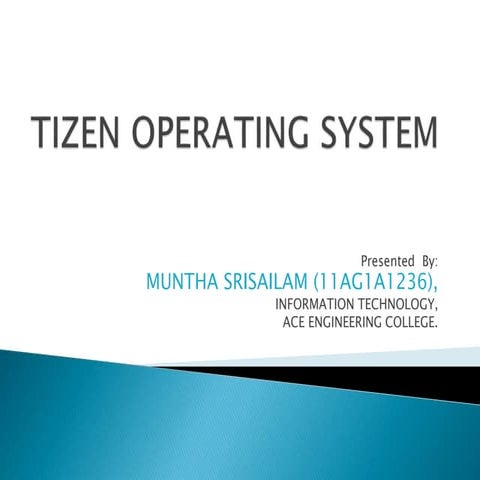 Tizen operating system by srisailam