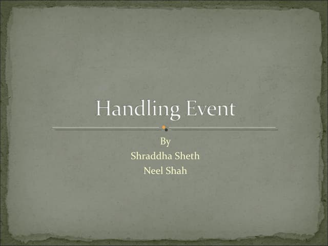 Java Event Handling