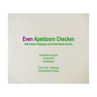 Even Apeldoorn Checken – Webanalyti...