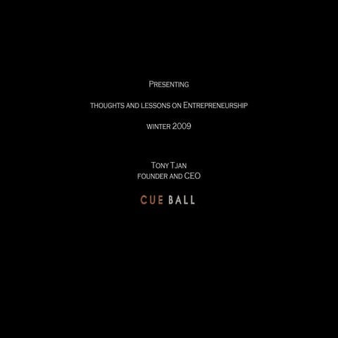 Tjan On Entrepreneurship