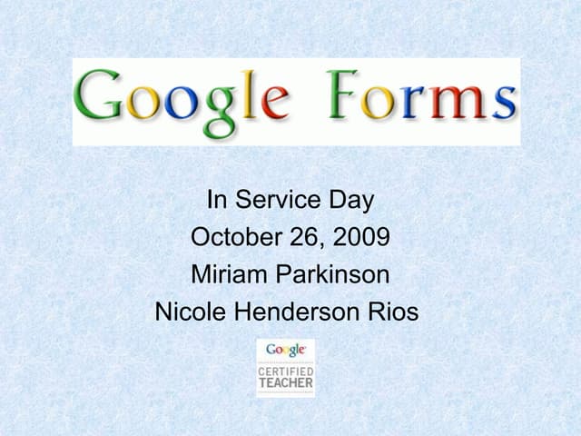 A Guide To Working With Google Forms