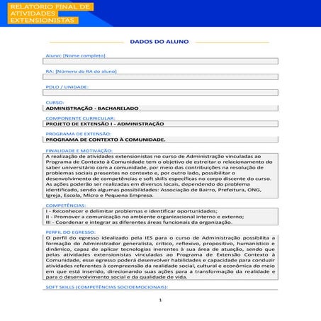 PROJETO DE EXTENSÃO II - ADMINISTRAÇÃO PRONTO 2025 ABNT PDF | PDF