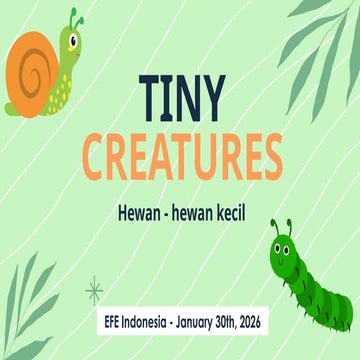 Exploring Tiny Creatures: Vocabulary and Fun Exercises on Insects | PPTX