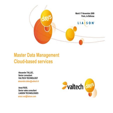 Tk09 Master Data Management Cloud Based Services En | PDF | Cloud ...