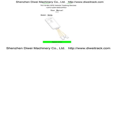 Tk116 user mannual min gsp vehicle tracker | PDF