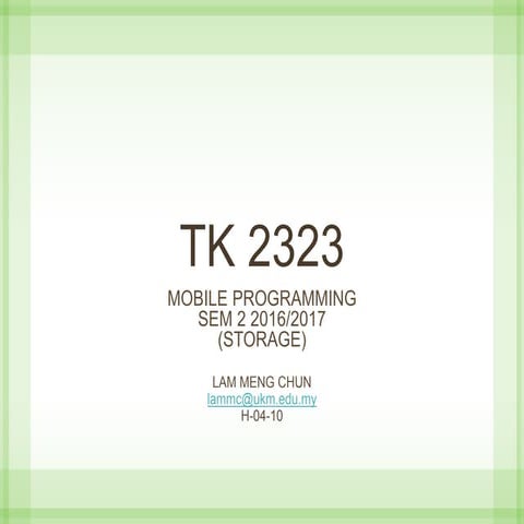 Tk2323 lecture 7 sql | PPT