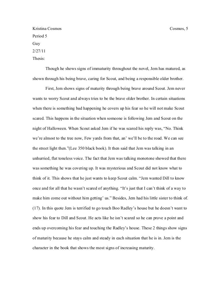 to kill a mockingbird conclusion essay