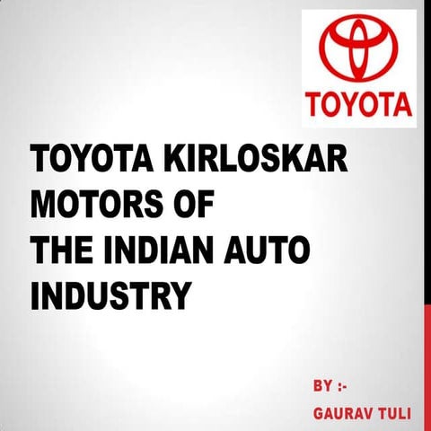 Tkm and the indian auto industry