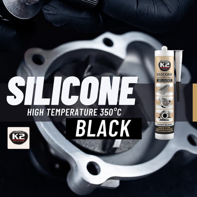 K2 Silicone black - High temperature +350C | B200N