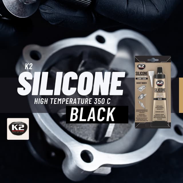 K2 Silicone Black Blister - High Temperature +350C | B210N