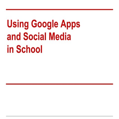 Tkvg  how to use google apps and social media in school