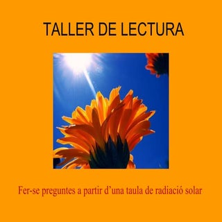 Taller de lectura.Fer-se preguntes....