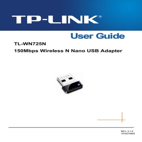 Tl wn725 n user guide  TL-WN725N