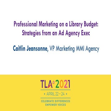 Texas Library Association 2021 - Social Media for Librarians