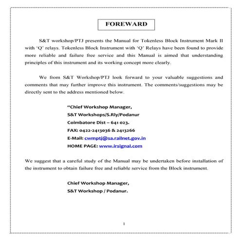 Token Less Block Instrument