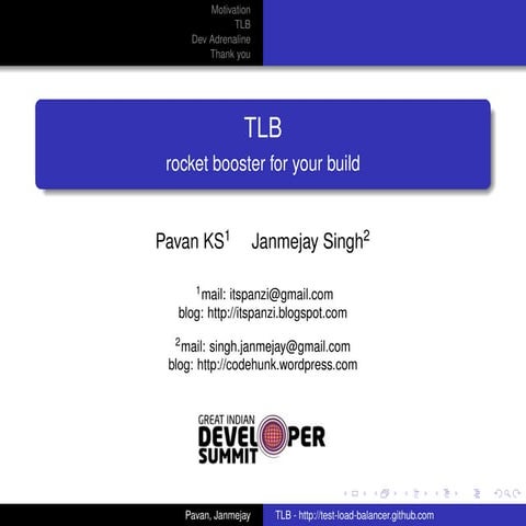 TLB - rocket booster for your build