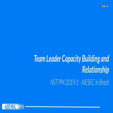 Team Leaders Capacity Buidling