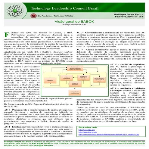 BABOK - Visão Geral