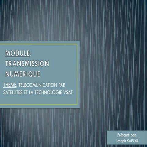 Télécommunication par satellite et la technologie vsat