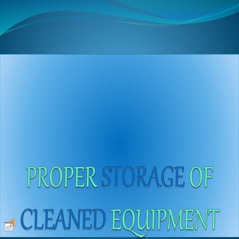 Group 1 Proper Storage of Tools & Equipment | PPTX