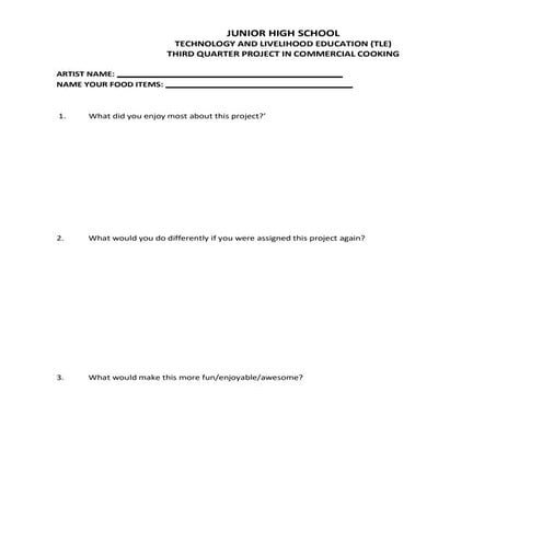 Tle miniature rubrics project