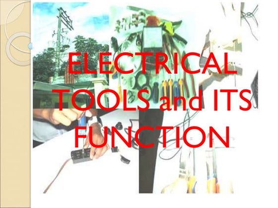 Electrical Tools Names And Pictures Pdf Download Picturemeta PDF)