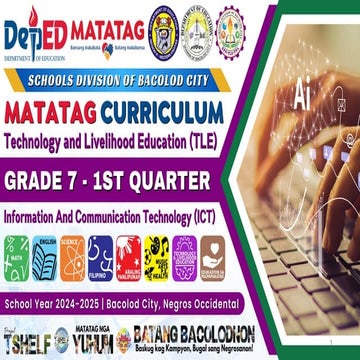 TLE 7-ICT Quarter 1 Lesson 1 TLE 7-ICT Quarter 1 Lesson 1