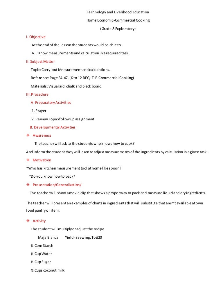 tle commercial cooking 1