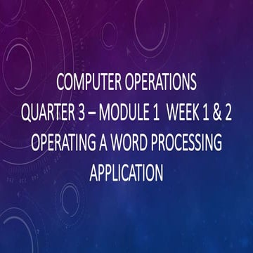 TECHNOLOGY LIVLYHO ICT GRADE 9 QUARTER 3