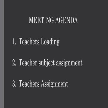 Comprehensive Teacher Loading and Subject Assignment for Grades 7-10 | PPTX