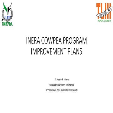 TL III Genetic Gains Program improvement Plan_Cowpea_Burkina