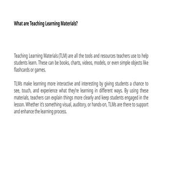 TLMS to use while u go for teaching and consider useinh them