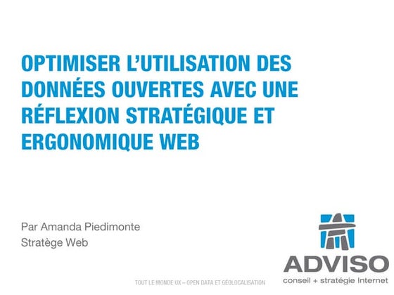 Optimiser l'utilisation des données ouvertes avec une réflexion stratégique e...