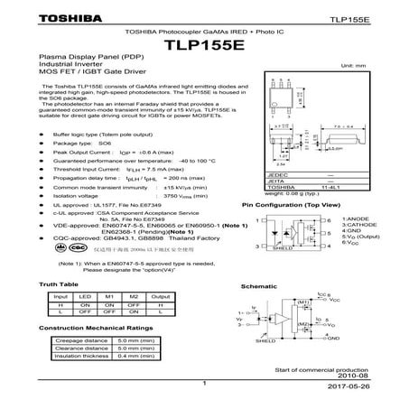 Original Opto TLP155E P155E 155E SOP-5 New
