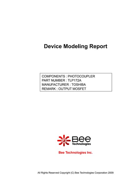 TLP172A PSpice Model  (Free SPICE M...