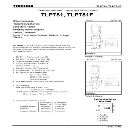 Origianl Opto TLP781 P781 PC781 781 DIP-4 New
