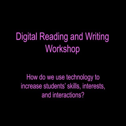 Creating a Culture of Reading in Middle School | PPTX