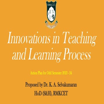 Innovations in Teaching and Learning Process | PPTX